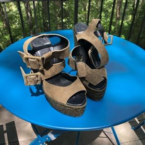 Olive Drab Platform Sandals